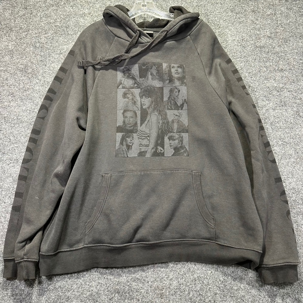 Taylor Swift The Eras Tour Hoodie Unisex XL Gray Concert Merch Streetwear